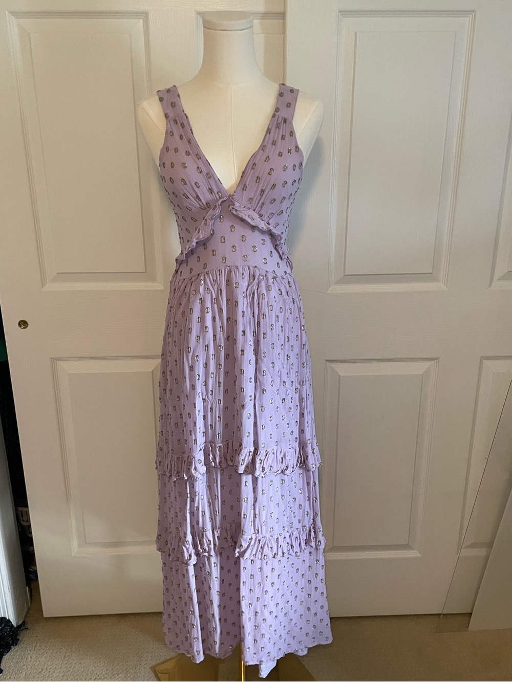 Lilac boho maxi dress